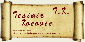 Tešimir Kočović vizit kartica